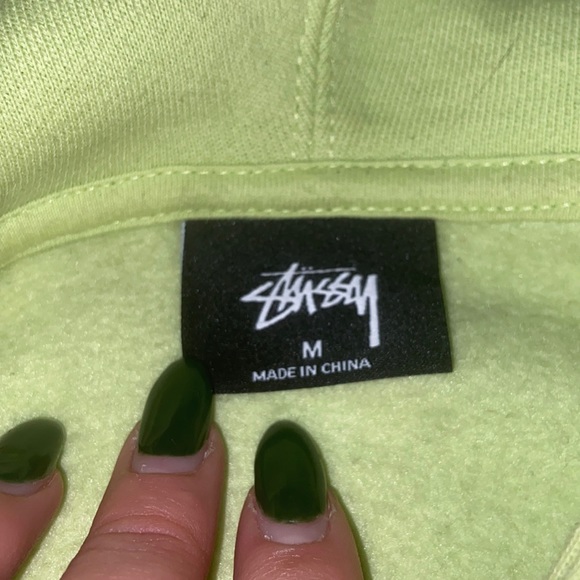 Stussy Neon Green Hoodie - Picture 2 of 3